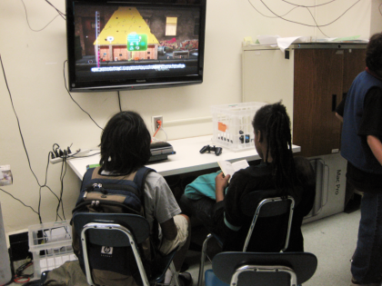 Students in the Downtown School’s required game design course.